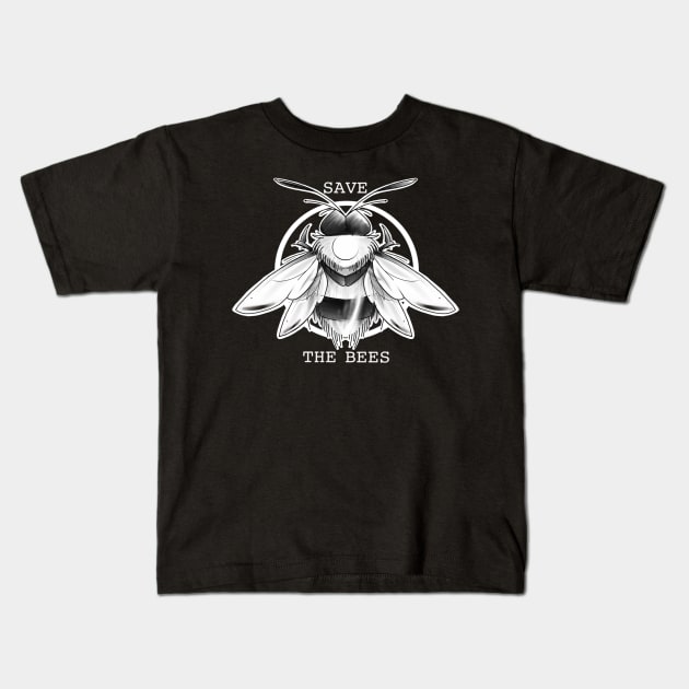 save the bees Kids T-Shirt by elywick